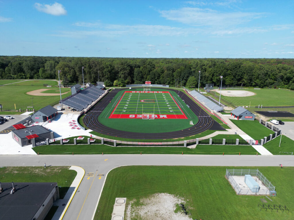 Bedford HS outdoor athletic stadium