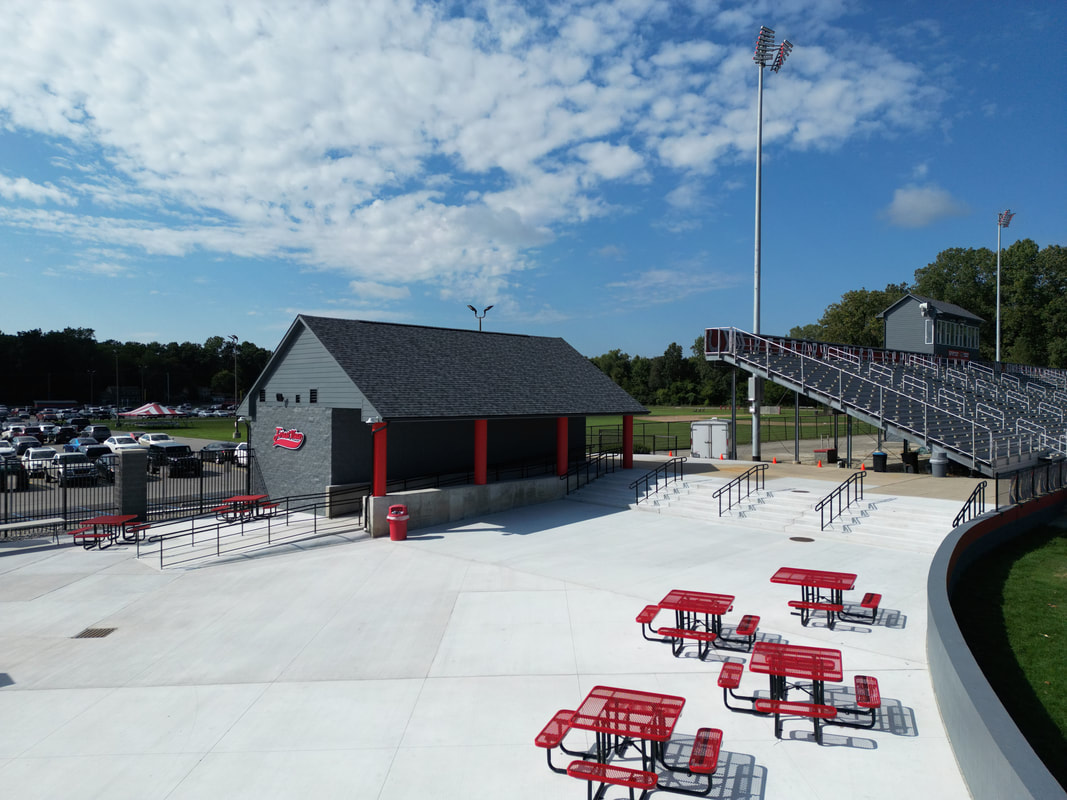 Bedford HS patio at the football stadium